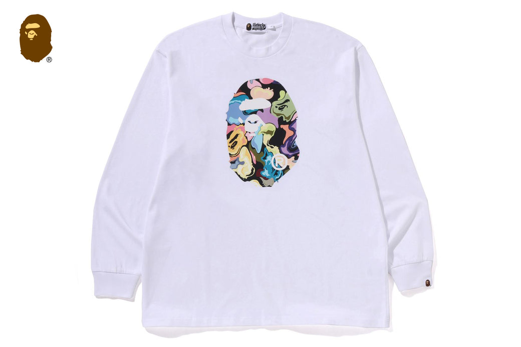 ART CAMO APE HEAD RELAXED FIT LS TEE | bape.com