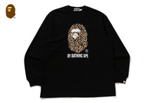WILD LEOPARD PATTERN RELAXED FIT LS TEE