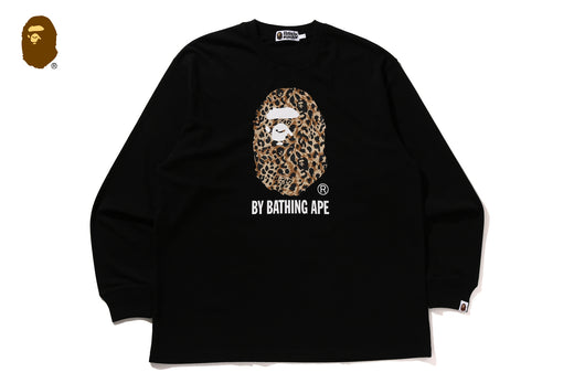 WILD LEOPARD PATTERN RELAXED FIT LS TEE