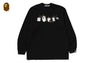 WRINKLE BAPE LOGO RELAXED FIT LS TEE