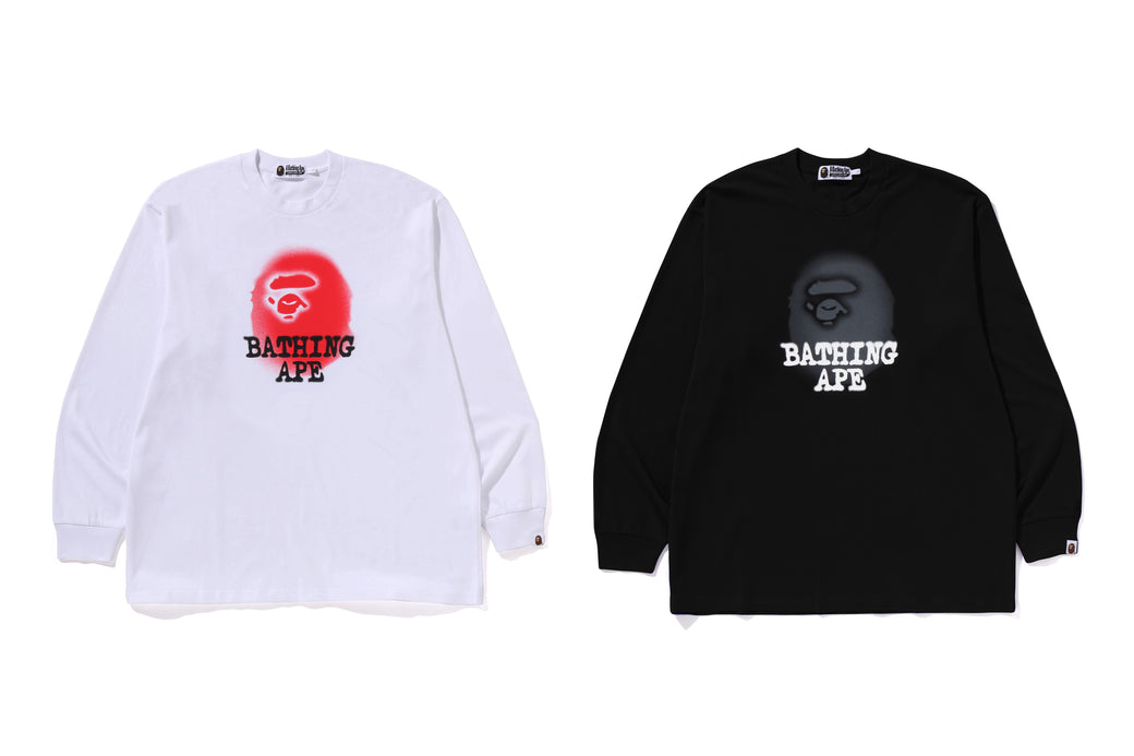 BATHING APE LOGO RELAXED FIT LS TEE | bape.com