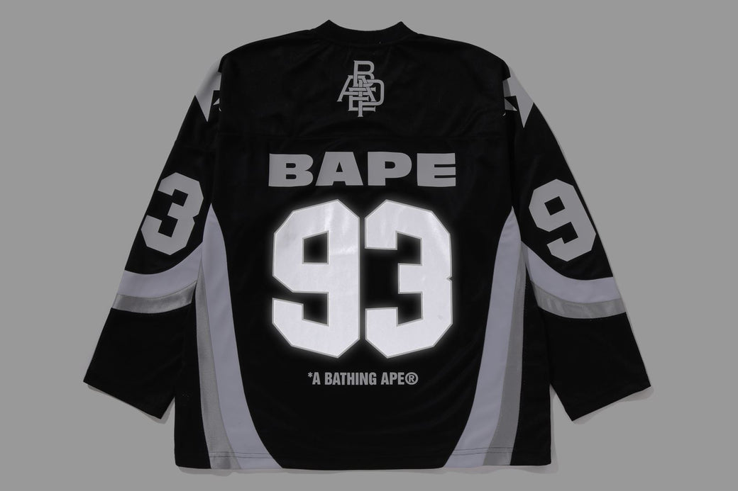 LINE CAMO JACQUARD LOGO RELAXED FIT ICE HOCKEY JERSEY | bape.com
