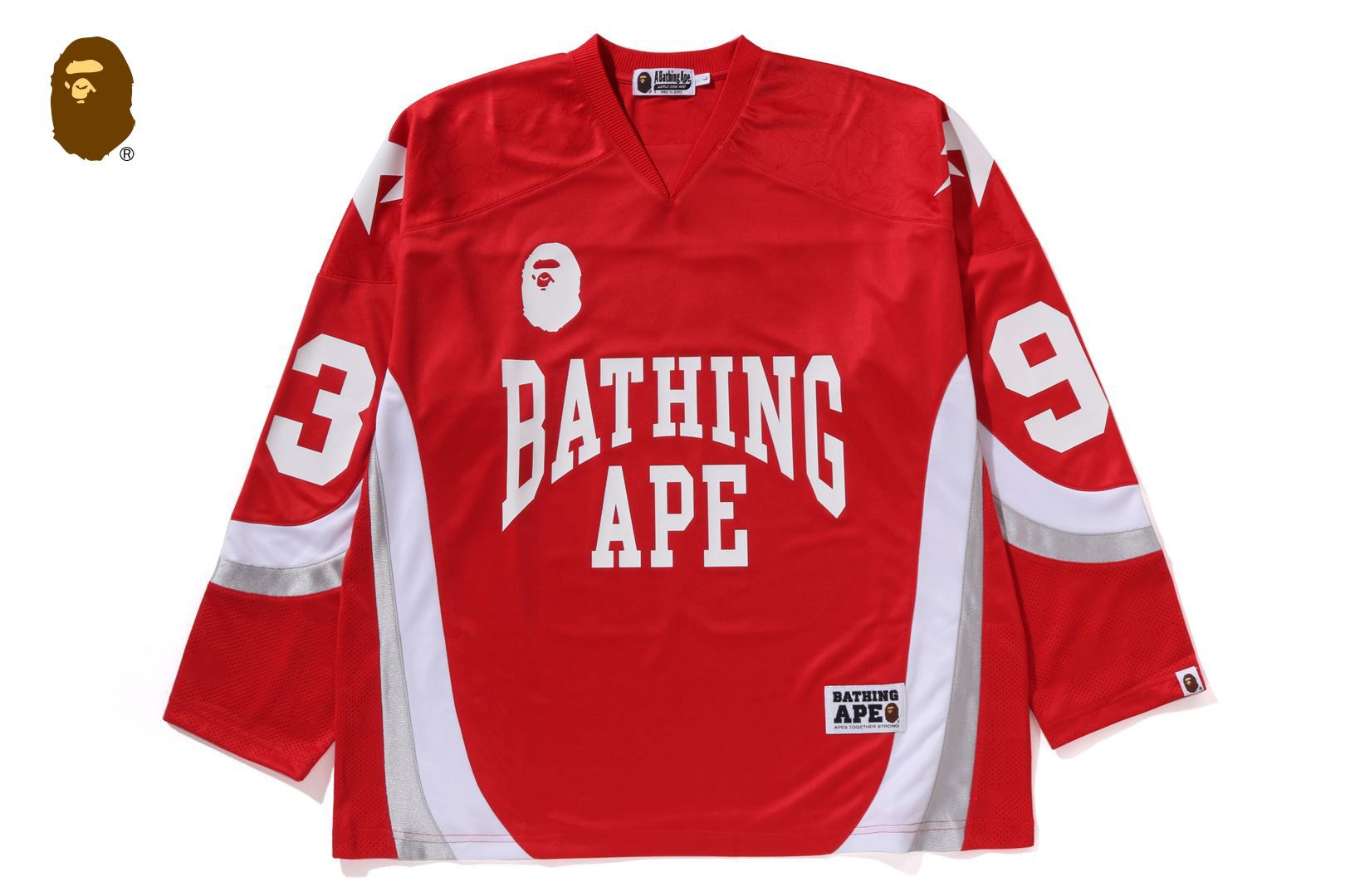 LINE CAMO JACQUARD LOGO RELAXED FIT ICE HOCKEY JERSEY | bape.com
