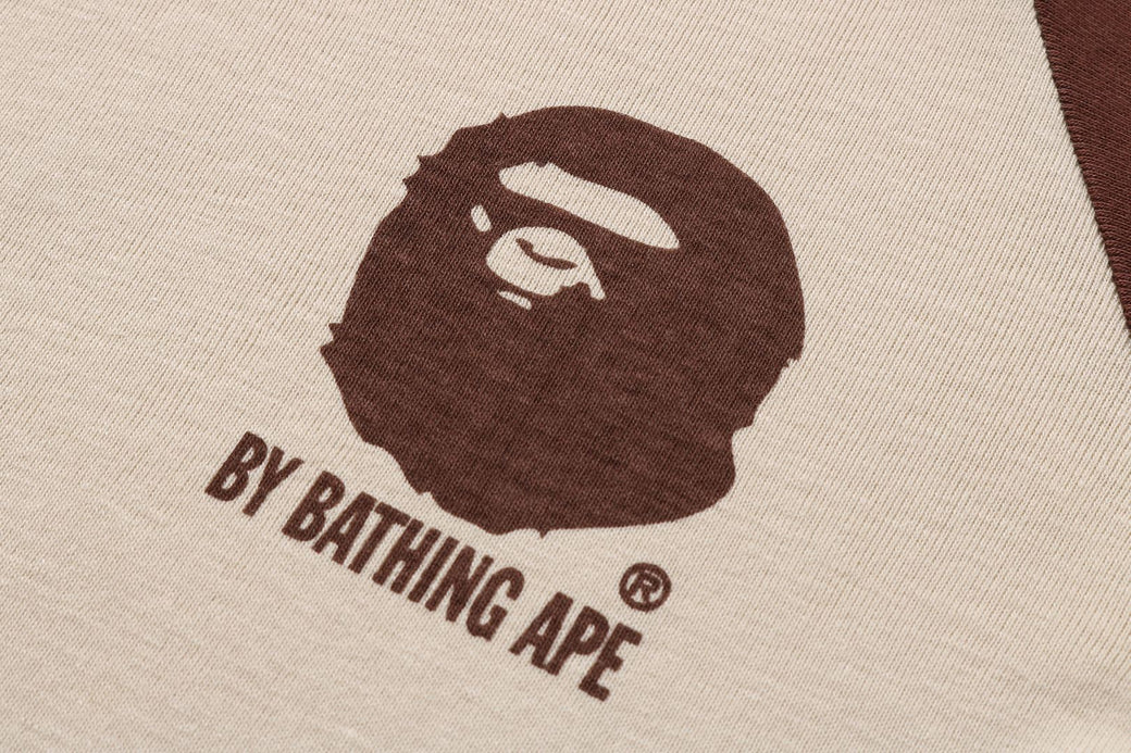 A BATHING APE RAGLAN LS TEE ブラウン BY BATHING APE RAGLAN LS TEE | bape.com