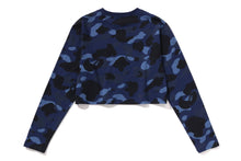 COLOR CAMO CROPPED LS TEE