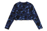 COLOR CAMO CROPPED LS TEE