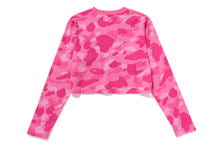 COLOR CAMO CROPPED LS TEE