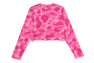 COLOR CAMO CROPPED LS TEE