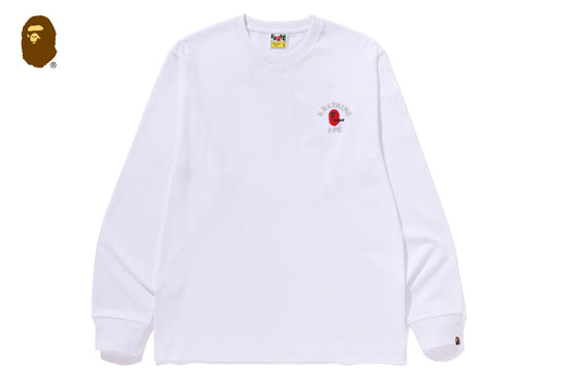 COLLEGE ONE POINT EMBROIDERY LS TEE