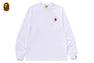 COLLEGE ONE POINT EMBROIDERY LS TEE