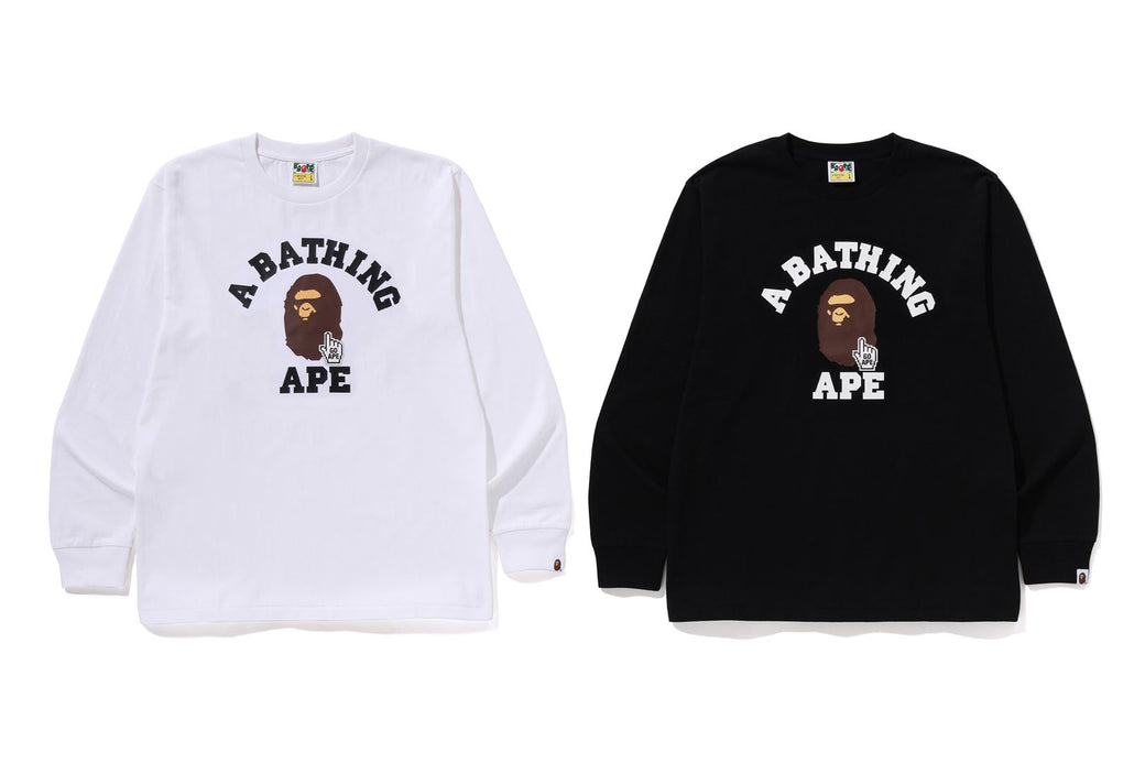 GO APE POINTER COLLEGE TEE LS TEE BAPEC | bape.com