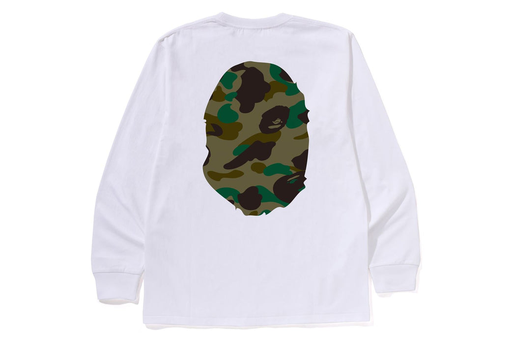 1ST CAMO BIG APE HEAD LS TEE | bape.com