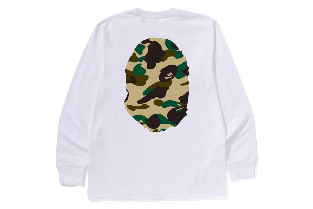 1ST CAMO BIG APE HEAD LS TEE | bape.com