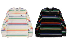 GRADIENT RAINBOW STRIPE ONE POINT REGULAR FIT LS TEE