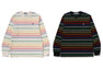 GRADIENT RAINBOW STRIPE ONE POINT REGULAR FIT LS TEE