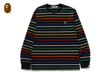 GRADIENT RAINBOW STRIPE ONE POINT REGULAR FIT LS TEE