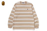 STRIPE ONE POINT RELAXED FIT POCKET LS TEE