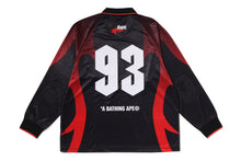 APE FLAME MONOGRAM JACQUARD LOGO RELAXED FIT FOOTBALL JERSEY
