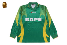 APE FLAME MONOGRAM JACQUARD LOGO RELAXED FIT FOOTBALL JERSEY