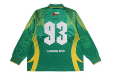 APE FLAME MONOGRAM JACQUARD LOGO RELAXED FIT FOOTBALL JERSEY