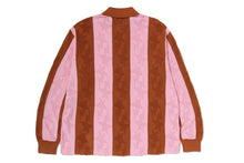 STA STRIPE PATTERN JACQUARD MULTI LOGO RELAXED FIT LS TEE
