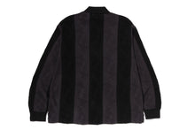 STA STRIPE PATTERN JACQUARD MULTI LOGO RELAXED FIT LS TEE