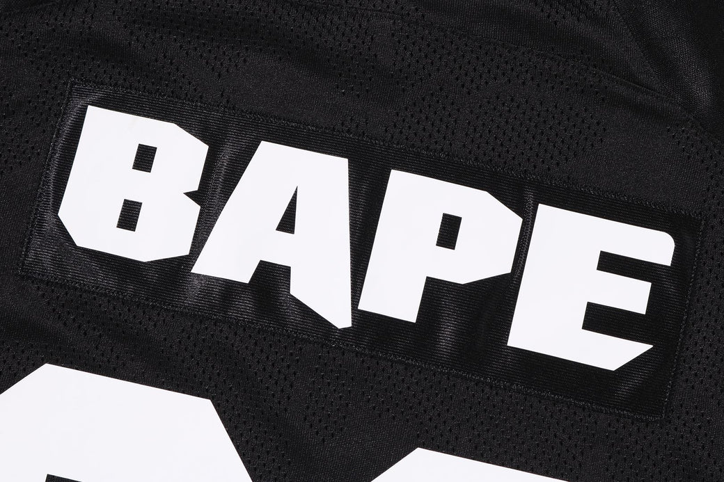 LINE CAMO MULTI LOGO CROPPED FIT FOOTBALL JERSEY | bape.com