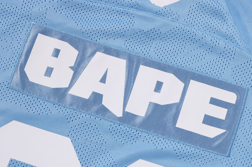 LINE CAMO MULTI LOGO CROPPED FIT FOOTBALL JERSEY | bape.com
