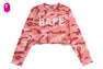GLITCH WOODLAND CAMO BAPE CROPPED L/S TEE