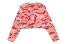 GLITCH WOODLAND CAMO BAPE CROPPED L/S TEE