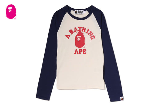 COLLEGE RAGLAN CROPPED LS TEE