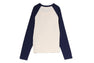COLLEGE RAGLAN CROPPED LS TEE