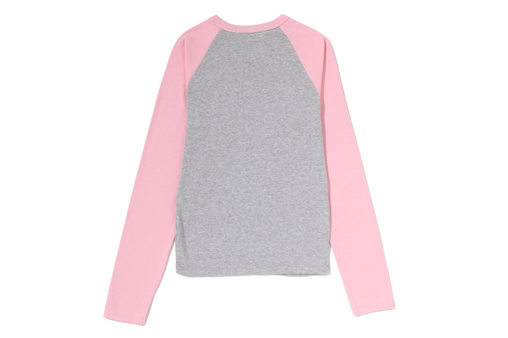 ひ*な様 APE エイプ COLLEGE RAGLAN CROPPED LS T COLLEGE RAGLAN CROPPED LS TEE | bape.com