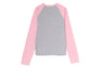 COLLEGE RAGLAN CROPPED LS TEE