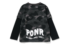 COLOR CAMO SHARK LAYERED LS TEE