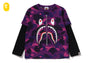 COLOR CAMO SHARK LAYERED LS TEE