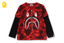 COLOR CAMO SHARK LAYERED LS TEE