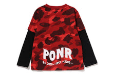 COLOR CAMO SHARK LAYERED LS TEE