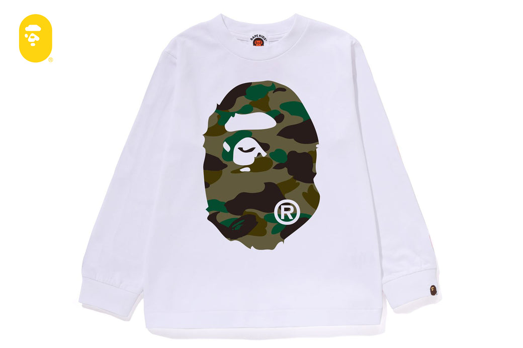 1ST CAMO BIG APE HEAD LS TEE | bape.com