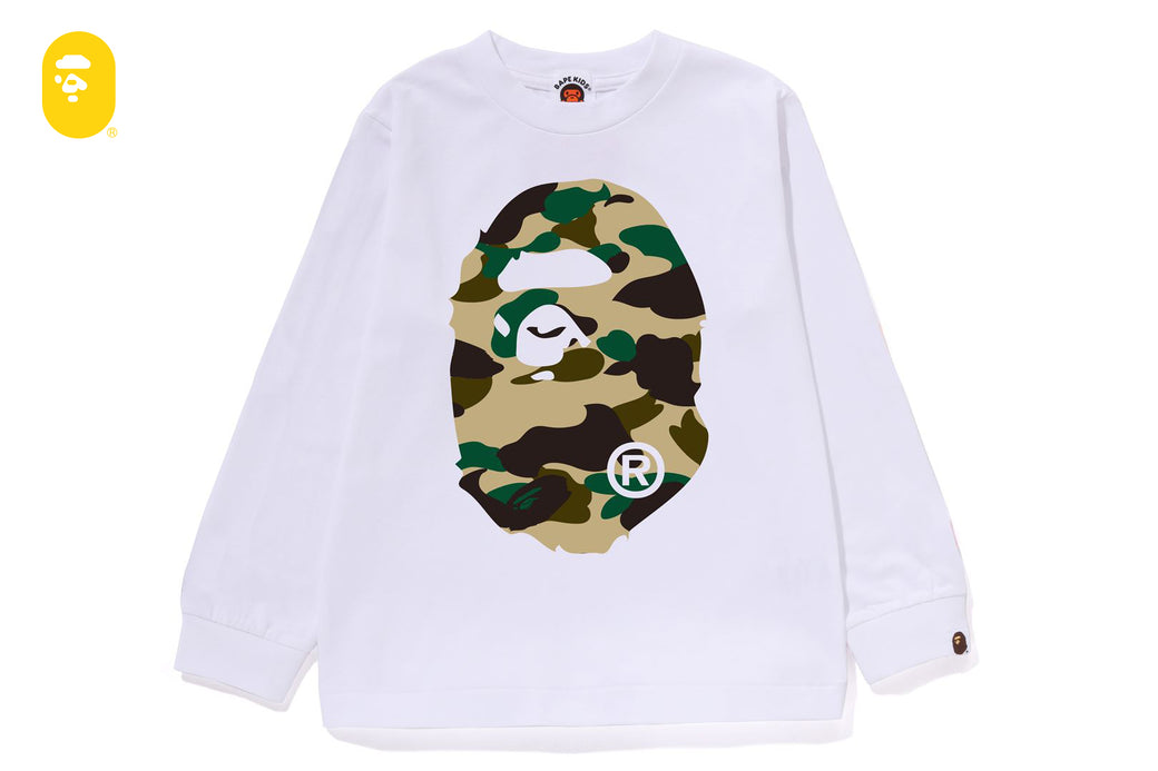 1ST CAMO BIG APE HEAD LS TEE | bape.com