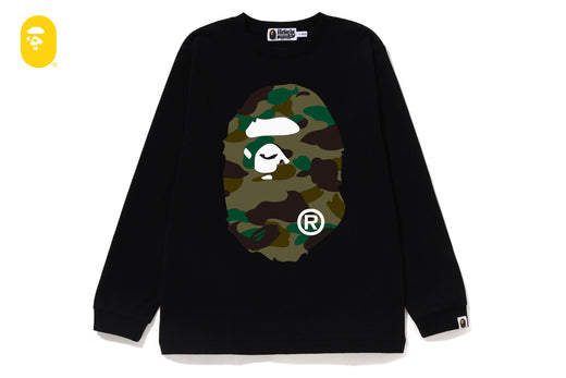 1ST CAMO BIG APE HEAD LS TEE | bape.com