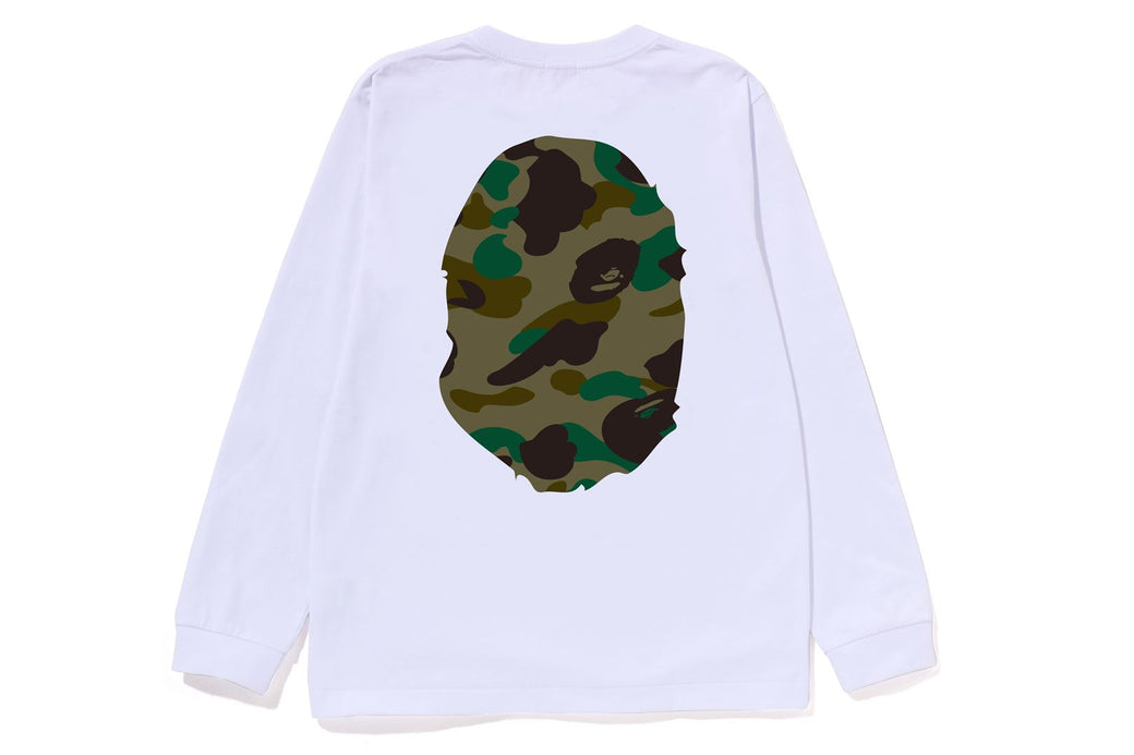 1ST CAMO BIG APE HEAD LS TEE | bape.com