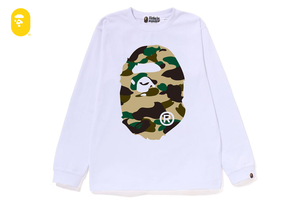 1ST CAMO BIG APE HEAD LS TEE | bape.com