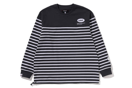 【 BAPE BY KAZUKI KURAISHI 】PANEL STRIPE LONG SLEEVES TEE