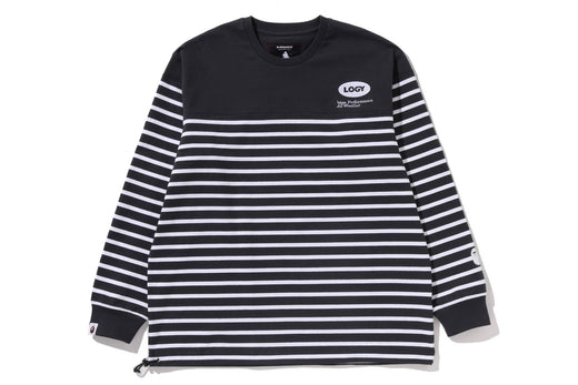 【 BAPE BY KAZUKI KURAISHI 】PANEL STRIPE LONG SLEEVES TEE