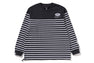 【 BAPE BY KAZUKI KURAISHI 】PANEL STRIPE LONG SLEEVES TEE