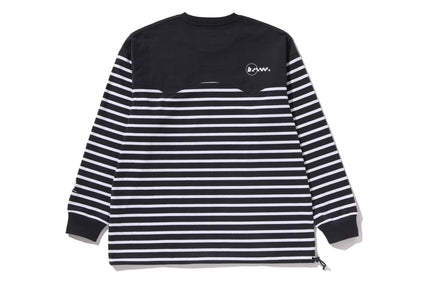 【 BAPE BY KAZUKI KURAISHI 】PANEL STRIPE LONG SLEEVES TEE