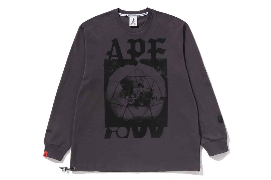 BAPE BY KAZUKI KURAISHI 】“APE PAW GEO” LONG SLEEVES TEE | bape.com