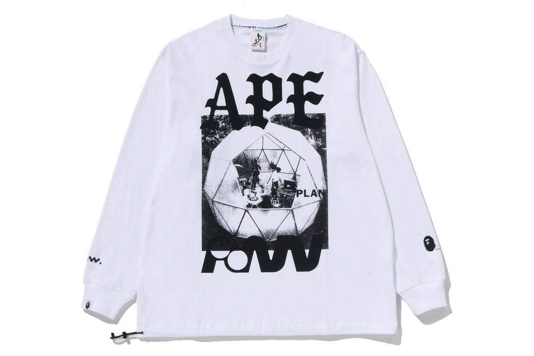 BAPE BY KAZUKI KURAISHI 】“APE PAW GEO” LONG SLEEVES TEE | bape.com