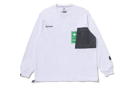 【 BAPE BY KAZUKI KURAISHI 】“EXIT” POCKET LONG SLEEVES TEE